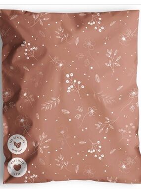 Recyclable Polymailers 10x13 Set of 15 Floral Dusty Rose Sustainable Mailers